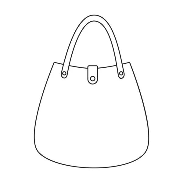 Bag Vector icon.Outline Vektorsymbol isoliert auf weißem Hintergrund Tasche. — Stockvektor