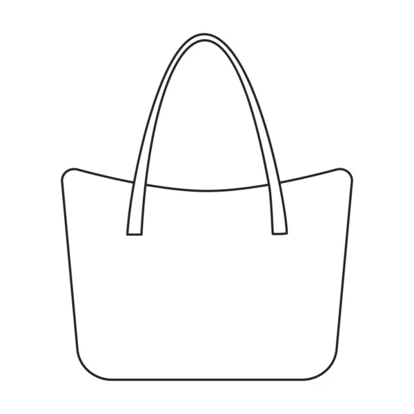 Borsa vettoriale icon.Outline icona vettoriale isolata su sacchetto di sfondo bianco. — Vettoriale Stock