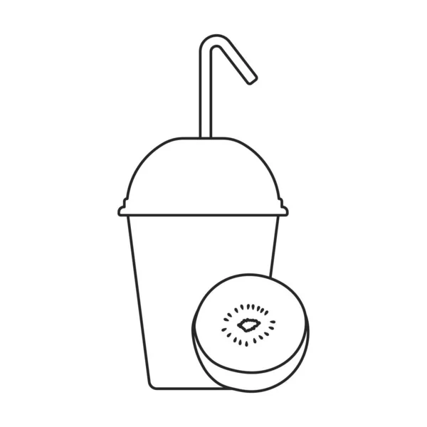 Fruit smoothie vetor icon.Outline vetor ícone isolado no fundo branco fruta smoothie. —  Vetores de Stock