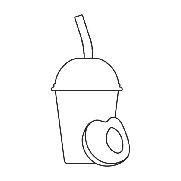 Icône vectorielle de smoothie aux fruits. Icône vectorielle de contour isolée sur fond blanc smoothie aux fruits. — Image vectorielle