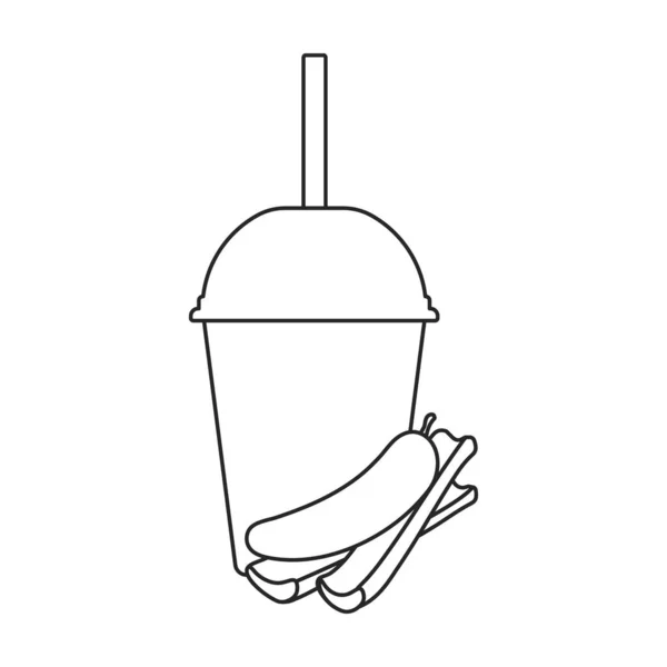 Fruit Smoothie Vektor icon.Outline Vektor icon isoliert auf weißem Hintergrund Frucht Smoothie. — Stockvektor