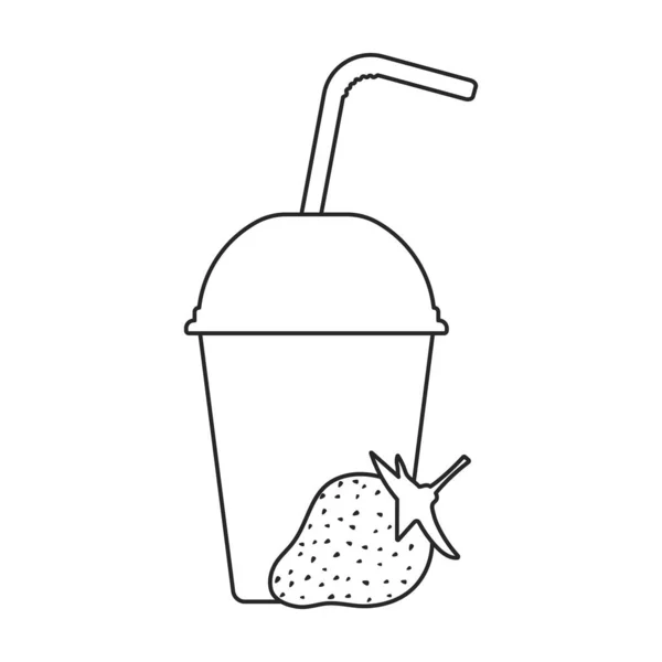 Fruit smoothie vetor icon.Outline vetor ícone isolado no fundo branco fruta smoothie. —  Vetores de Stock