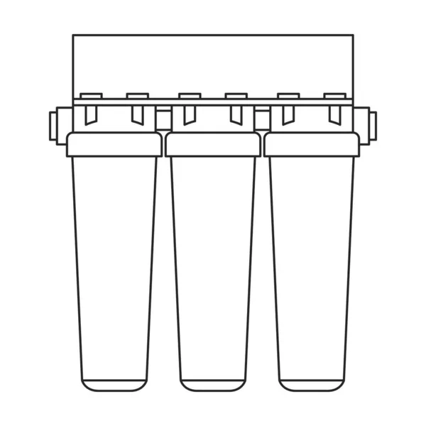 Filtratietank vector icon.Outline vector pictogram geïsoleerd op witte achtergrond filtratie tank. — Stockvector