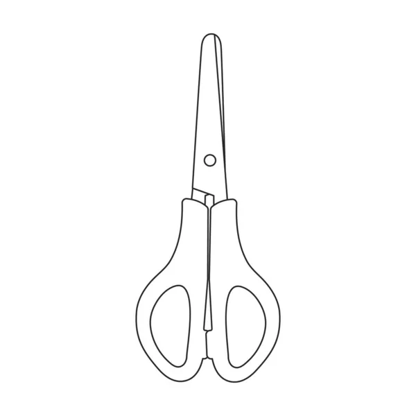 Scissor Vector icon.Outline Vektorsymbol isoliert auf weißem Hintergrund Schere. — Stockvektor