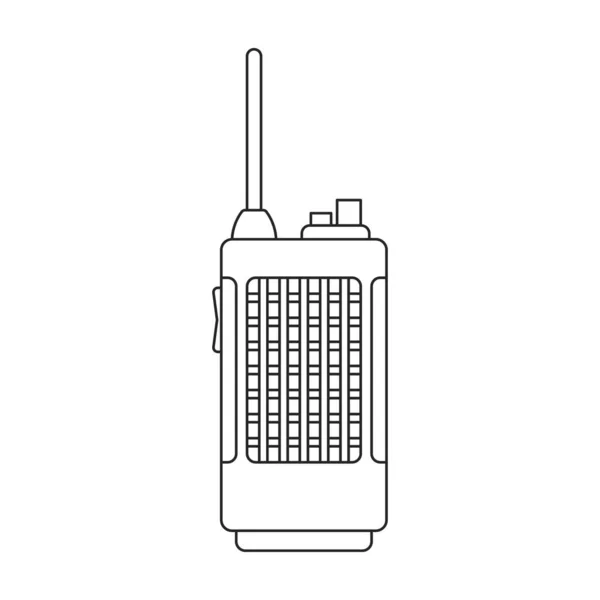 Walkie talkie vector icon.Outline icono del vector aislado en fondo blanco walkie talkie. — Vector de stock