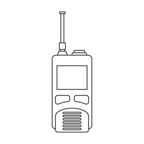 Walkie talkie vector icon.Outline vector icon isolated on white background walkie talkie. — Stock Vector