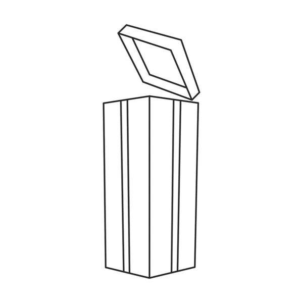 Geschenk-Box Vektor icon.Outline Vektor-Symbol isoliert auf weißem Hintergrund Geschenk-Box . — Stockvektor