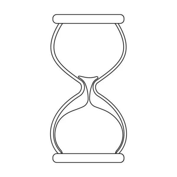 Hourglass vector icon.Outline vector icon, 흰색 배경 모래시계에 분리. — 스톡 벡터