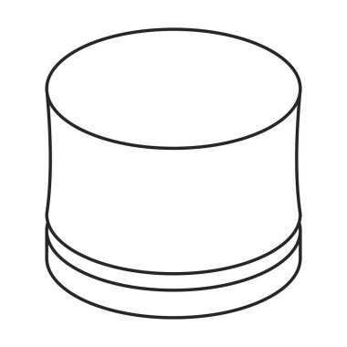 Cap şişe vektör simgesi. Taslak vektör simgesi beyaz arka plan kapağı şişesinde izole edildi.