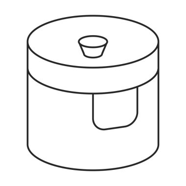 Cap şişe vektör simgesi. Taslak vektör simgesi beyaz arka plan kapağı şişesinde izole edildi.