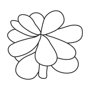 Çiçek vektör simgesi kaktüsü. Beyaz arkaplan kaktüsü üzerinde izole edilmiş ana vektör simgesi..