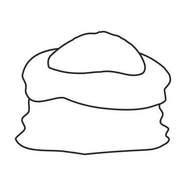 Un vektör simgesi torbası. Beyaz arkaplan un torbasında izole edilmiş ana vektör simgesi..