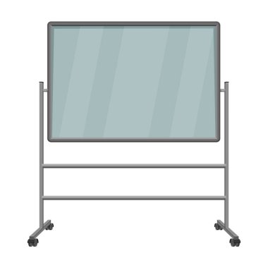 Easel vektör karikatür simgesi. Beyaz arkaplanda vektör illüstrasyon sehpası. İzole edilmiş çizgi film resimleme tuval simgesi ayakta .