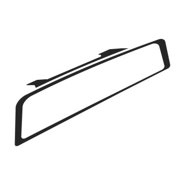 Dikiz aynası vektör simgesi. Siyah vektör simgesi beyaz arka plan aynalarında izole edilmiş..