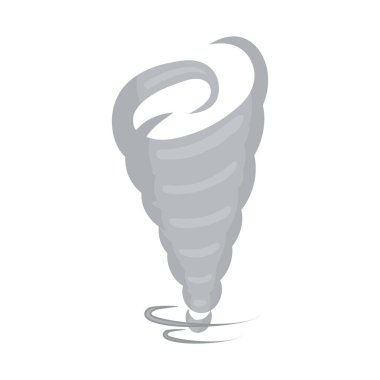 Kasırga ve rüzgar işaretinin vektör tasarımı. Hortum grafiği ve web için hava deposu sembolü.