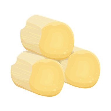 Kahverengi ve şeker ikonunun vektör çizimi. Ağ için kahverengi ve küp depolama sembolü web ögesi.