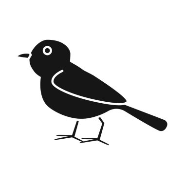 Vector design of bird and tit symbol. Set of bird and titmouse stock symbol for web.