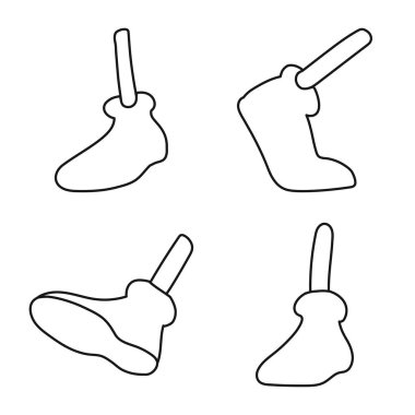 Jestlerin vektör çizimi ve poz simgesi. Jestler ve komik hisse senedi temsili koleksiyonu.