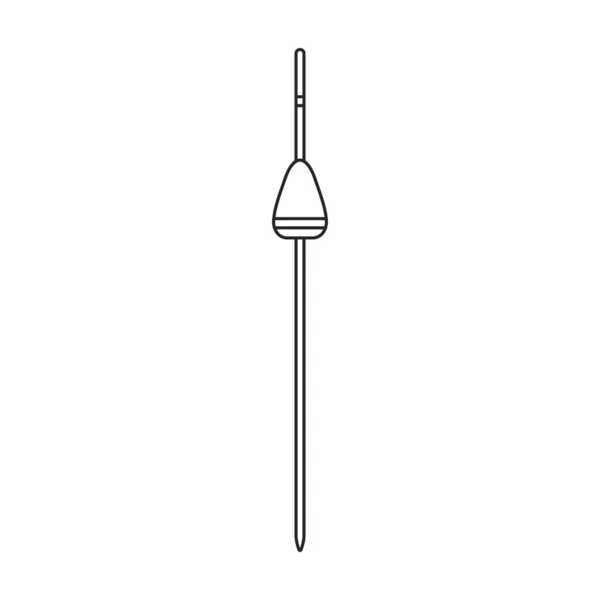 Vector de caña de pescar icon.Outline icono del vector aislado en fondo blanco caña de pescar. — Vector de stock