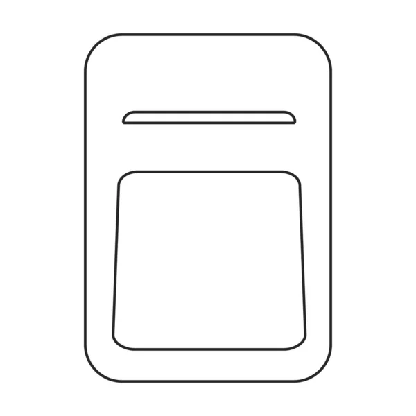 Mailbox vector icon.Outline vector icon, 흰색 배경 우편 함에 분리 됨. — 스톡 벡터