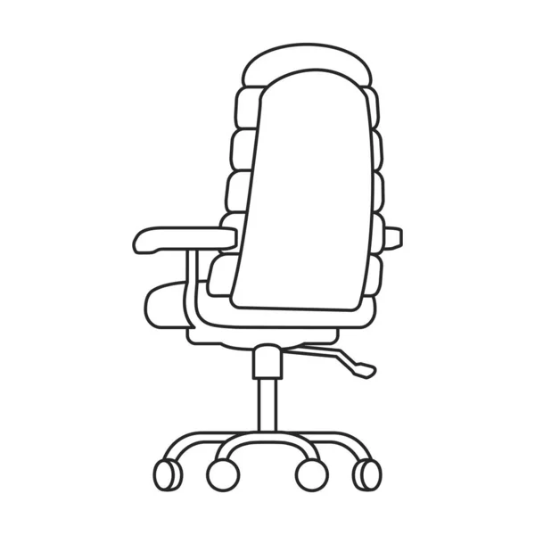 Bürostuhl Vektor icon.Outline Vektor-Symbol isoliert auf weißem Hintergrund Bürostuhl . — Stockvektor