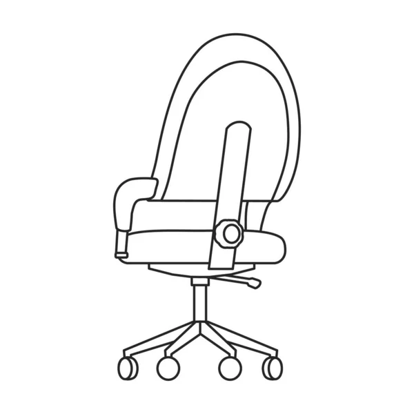 家具ベクトルアイコンの椅子。家具の白い背景の椅子に隔離されたアウトラインベクトルアイコン . — ストックベクタ