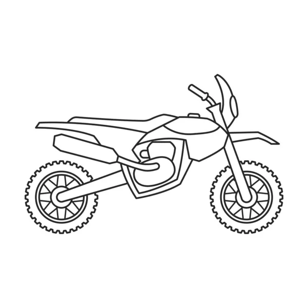 Motorfiets vector icon.Outline vector pictogram geïsoleerd op witte achtergrond motorfiets. — Stockvector