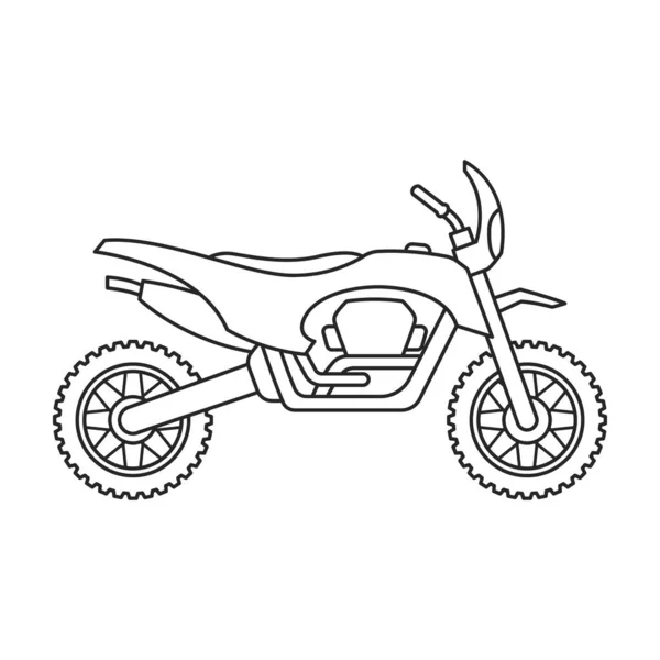 Motorfiets vector icon.Outline vector pictogram geïsoleerd op witte achtergrond motorfiets. — Stockvector