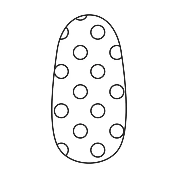 Unha de manicure vetor icon.Outline vetor ícone isolado no fundo branco unha de manicure. — Vetor de Stock