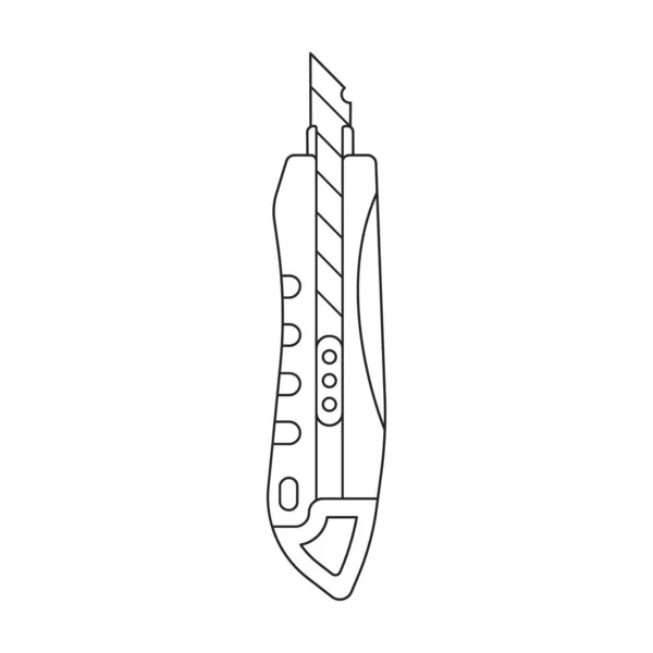 Stationery Messer Vektor icon.Outline Vektor icon isoliert auf weißem Hintergrund Briefpapier Messer. — Stockvektor