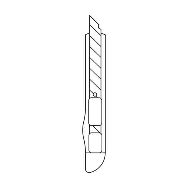 Papírový nůž vektorový ikon.Obrysový vektor ikona izolované na bílém pozadí papírenský nůž. — Stockový vektor