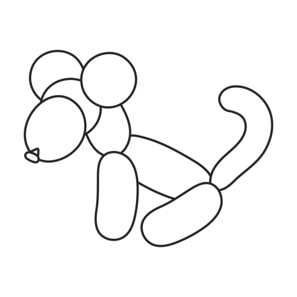 Balloon dog vector icon.Outline vector icon isolated on white background balloon dog. — 스톡 벡터