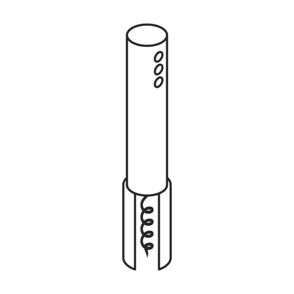 Ícone do vetor isométrico do abridor de garrafas. Ícone do vetor do contorno isolado no abridor de garrafas de fundo branco. —  Vetores de Stock