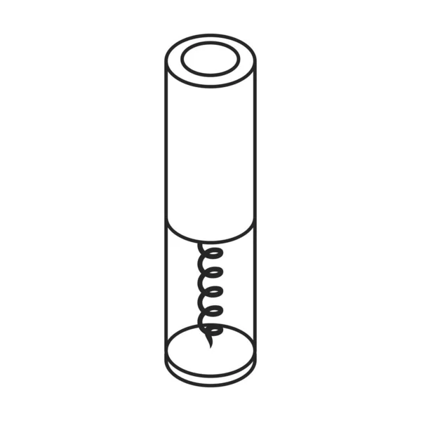 Icono de vector isométrico abridor de botellas. Icono de vector de contorno aislado en abrebotellas de fondo blanco. — Archivo Imágenes Vectoriales