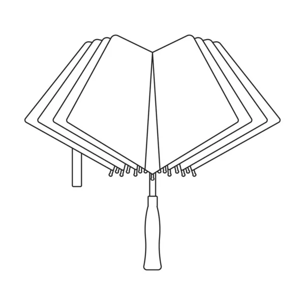 Paraplu vector icon.Outline vector pictogram geïsoleerd op witte achtergrond paraplu. — Stockvector