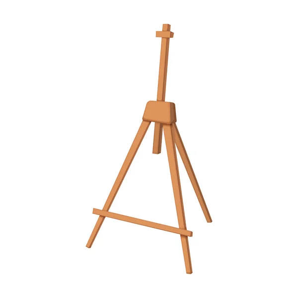 Ícone de desenho animado do vetor Easel. Vetor cavalete ilustração sobre fundo branco. Ícone de ilustração de desenhos animados isolado de lona em stand . — Vetor de Stock