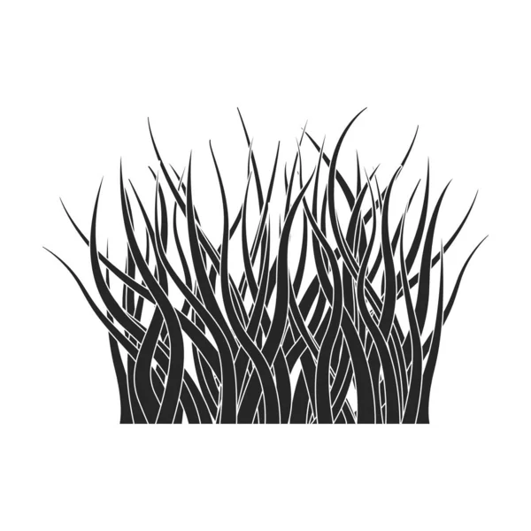 緑の草のベクトルのアイコン白の背景に隔離された黒のベクトルのアイコン緑の草. — ストックベクタ
