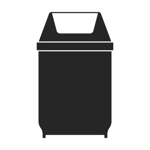 Trashcan vector icon.Black vector icon isolated on white background trashcan. — Stock Vector