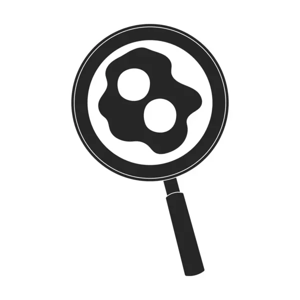 Pan van ei vector icon.Black vector pictogram geïsoleerd op witte achtergrond pan van ei. — Stockvector