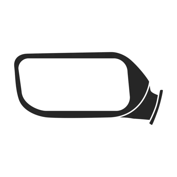 Side mirror vector icon.Black vector icon isolated on white backside mirror . — 스톡 벡터