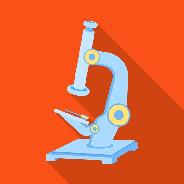 Ilustración vectorial de microscopio y símbolo de laboratorio. Elemento Web del microscopio y de la ilustración del vector de stock de instrumentos. — Vector de stock