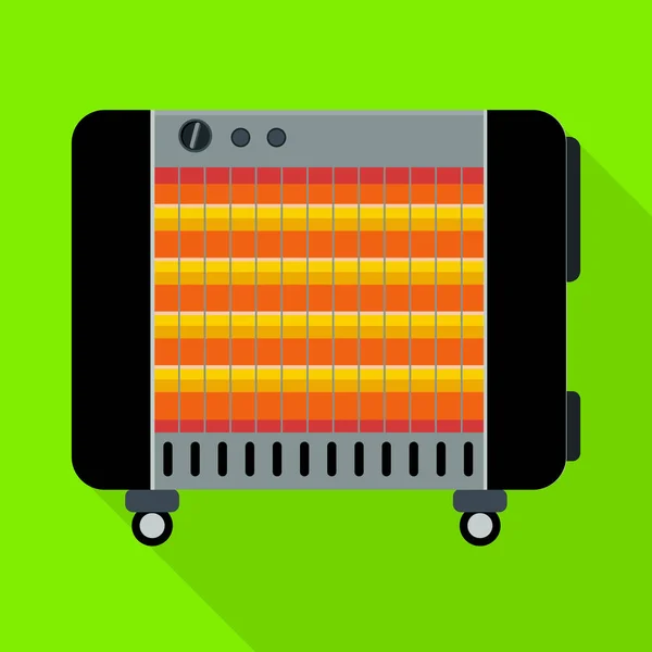 Vectorafbeelding van het verwarmingstoestel en het apparaatsymbool. Grafiek van de verwarming en oven vector icoon voor voorraad. — Stockvector