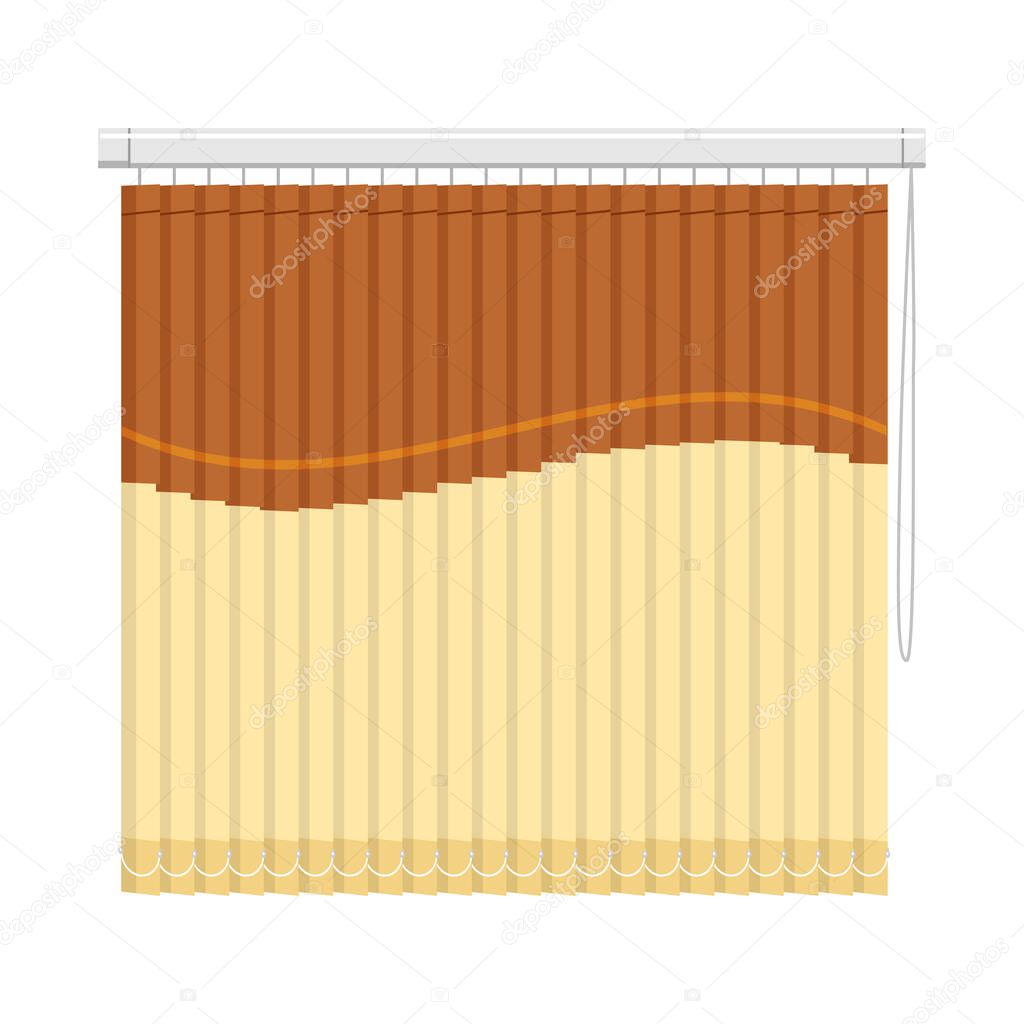 Vector design of blinds and casement icon. Graphic of blinds and room stock vector illustration.