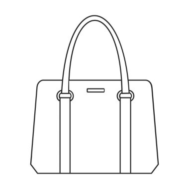 Torba vektör simgesi. Beyaz arkaplan çantasındaki ana vektör simgesi izole edildi.