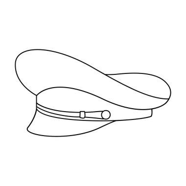 Askeri başlık vektör simgesi. Ana vektör simgesi beyaz arka planda izole edildi..