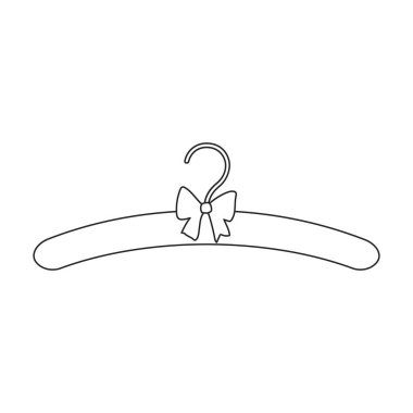 Askı vektör simgesi. Taslak vektör simgesi beyaz arkaplan askısında izole edildi.
