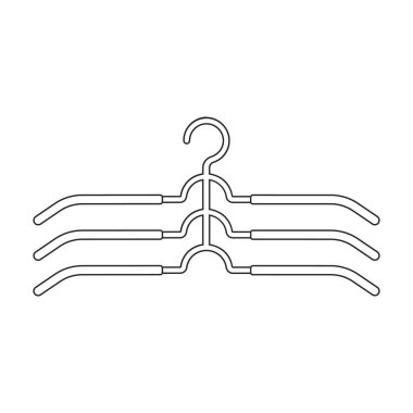 Askı vektör simgesi. Taslak vektör simgesi beyaz arkaplan askısında izole edildi.