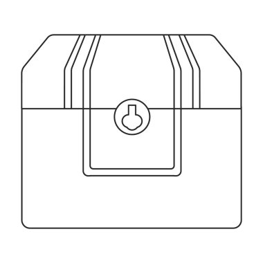 Göğüs vektörü simgesi. Beyaz arkaplan göğsünde dış hat vektör simgesi izole edildi.