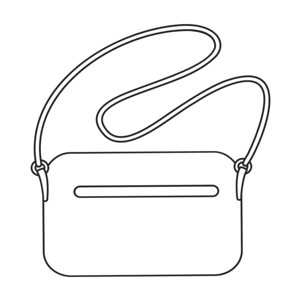 Saco vetor ícone icon.Outline vetor isolado no saco de fundo branco. — Vetor de Stock