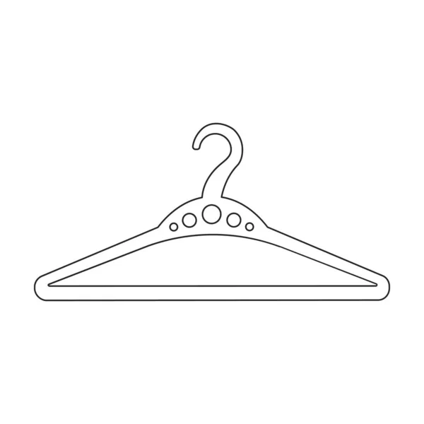 Kleiderbügel-Vektor-Symbol. Umrissvektor-Symbol isoliert auf weißem Hintergrund Kleiderbügel. — Stockvektor